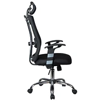 TygerClaw Ergonomic High-Back Mesh Manager Chair - Black