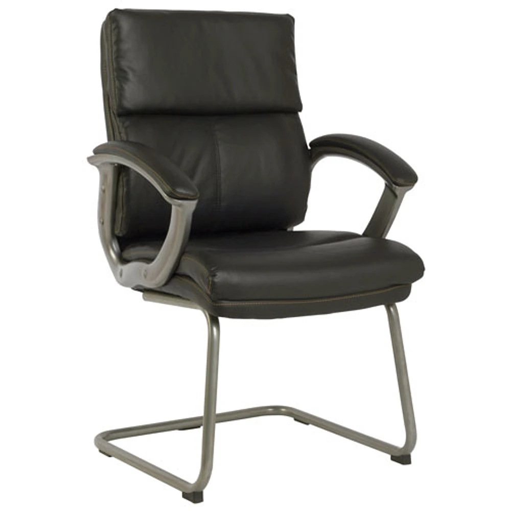 TygerClaw Ergonomic High-Back Leather Manager Chair - Black (TYFC2210)