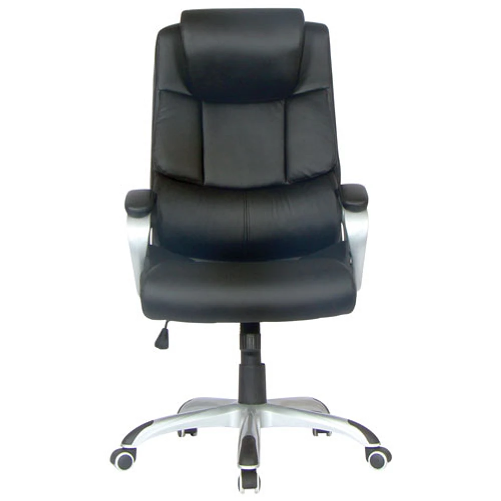 TygerClaw Ergonomic High-Back Leather Manager Chair - Black (TYFC2102)