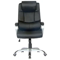 TygerClaw Ergonomic High-Back Leather Manager Chair - Black (TYFC2102)