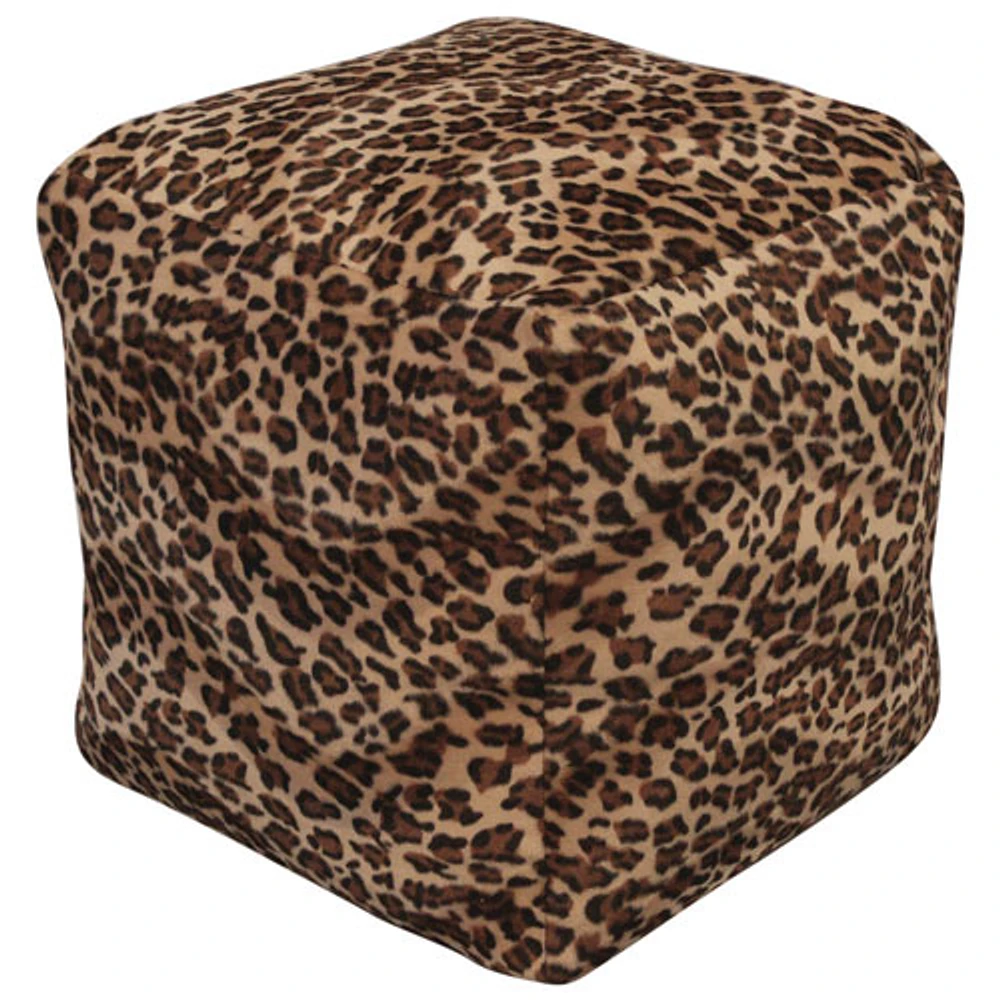 Comfy Kids - Polyester Cube Bean Bag Chair - Cheetah