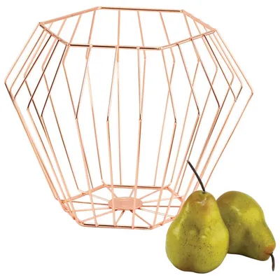 Fable 11" Wire Basket - Rose Gold