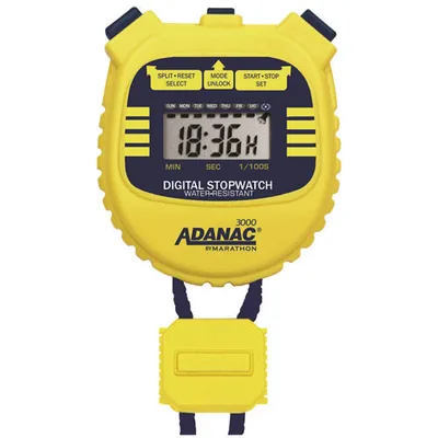 Marathon Adanac 3000 Digital Stopwatch (ST083000YE) - Yellow