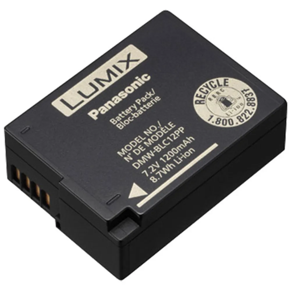 LUMIX 1200mAh Lithium-Ion Rechargeable Battery for Panasonic Digital Cameras (DMWBLC12)