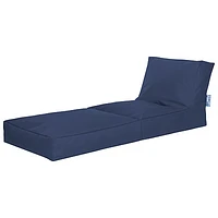 Twist Contemporary Convertible Bean Bag Chair - Navy