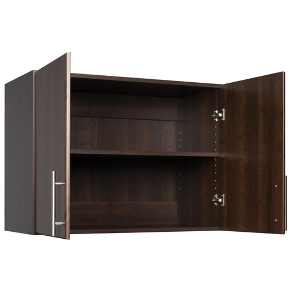 Elite 24" Traditional 2-Shelf Stackable Wall Cabinet - Espresso