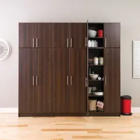 Elite Traditional 65" 4-Shelf Storage Cabinet - Espresso