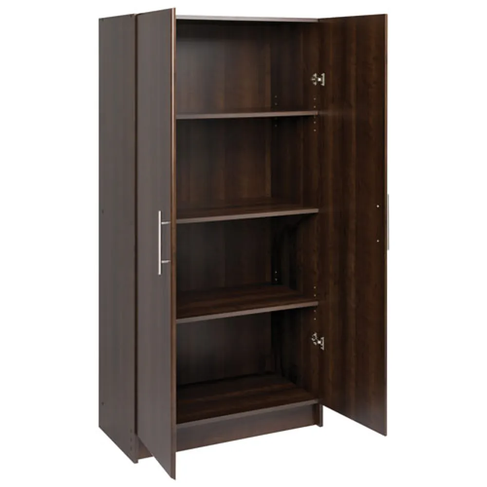 Elite Traditional 65" 4-Shelf Storage Cabinet - Espresso