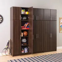 Elite Traditional 65" 4-Shelf Storage Cabinet - Espresso