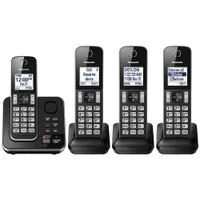 Panasonic 4-Handset DECT Cordless Phone with Answering Machine (KXTGD394B)
