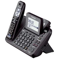 Panasonic 1-Handset DECT Cordless Phone with 2-Line Answering System (KXTG9541B) - Black