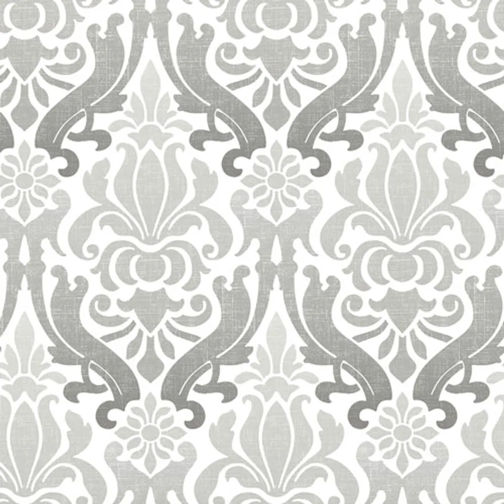 NuWallpaper Nouveau Damask Peel and Stick Wallpaper - Grey