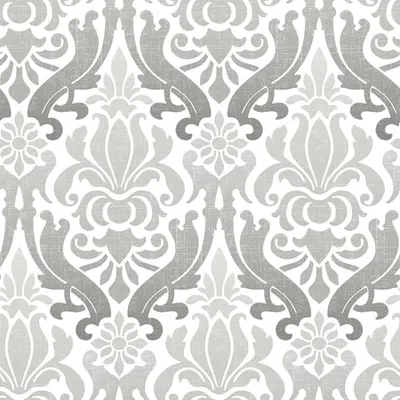 NuWallpaper Nouveau Damask Peel and Stick Wallpaper - Grey