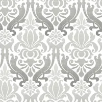 NuWallpaper Nouveau Damask Peel and Stick Wallpaper - Grey