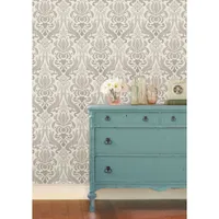 NuWallpaper Nouveau Damask Peel and Stick Wallpaper - Grey