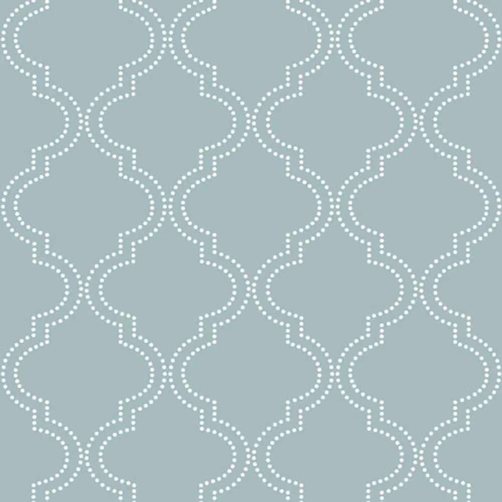 NuWallpaper Quatrefoil Peel and Stick Wallpaper - Blue (NU1826)