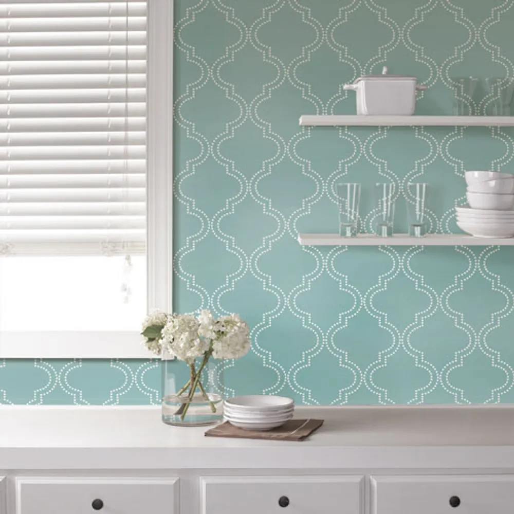 NuWallpaper Quatrefoil Peel and Stick Wallpaper - Blue (NU1826)