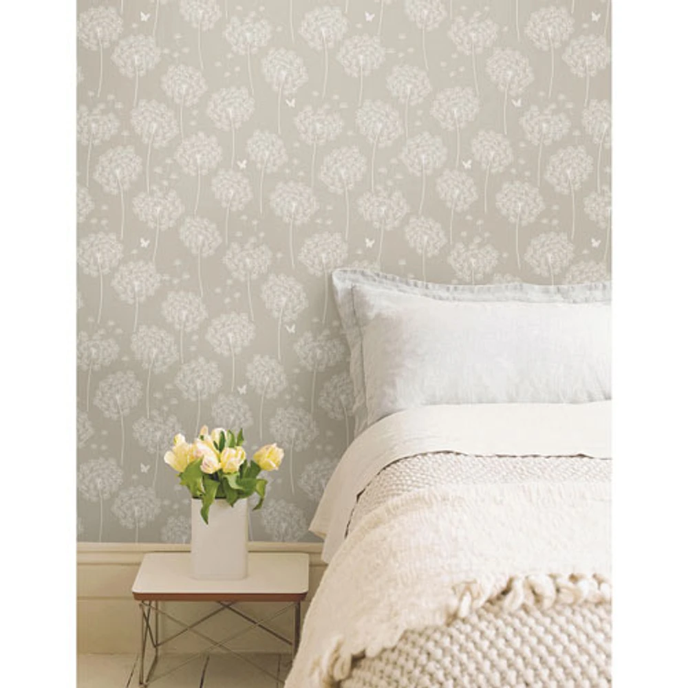 NuWallpaper Dandelion Peel and Stick Wallpapear - Neutral