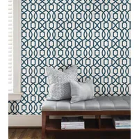 NuWallpaper Trellis Peel and Stick Wallpapear - Blue