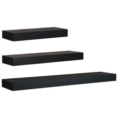 Maine 3-Piece Wall Shelf - Black