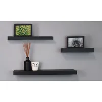 Maine 3-Piece Wall Shelf - Black