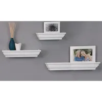 Madison 3-Piece Wall Shelf - White