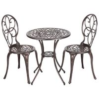 Rosalie Traditional 3-Piece Bistro Set - Bronze