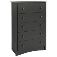 Sonoma Transitional 5-Drawer Chest - Washed Black