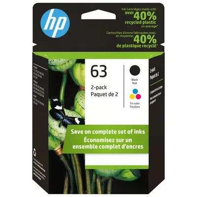 HP 63 Colour/Black Ink - 2 Pack