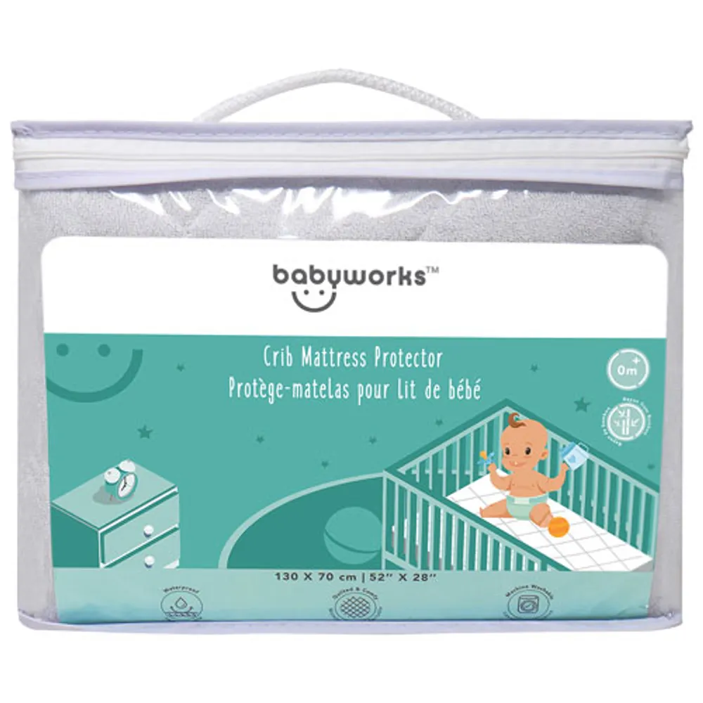 Baby Works Quilted & Fitted Bamboo Crib Mattress Protector