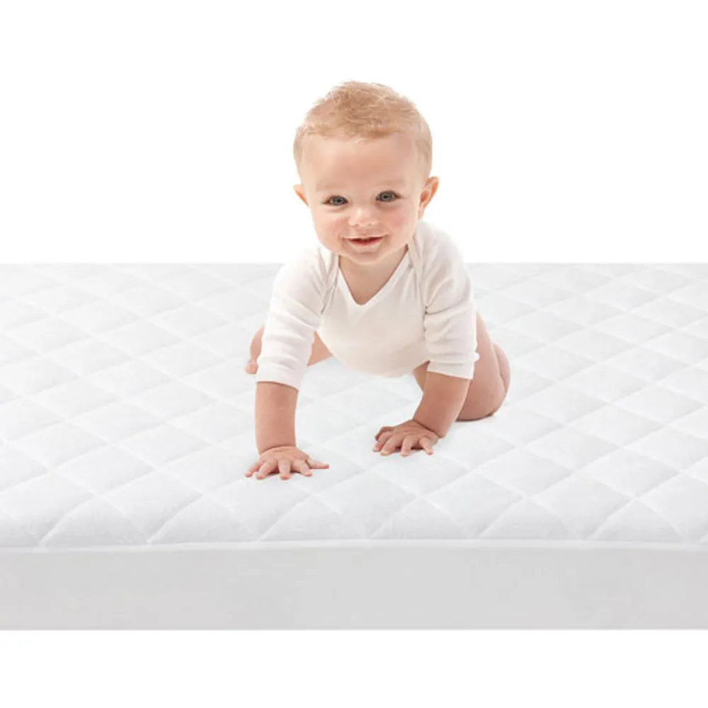 Baby Works Quilted & Fitted Bamboo Crib Mattress Protector
