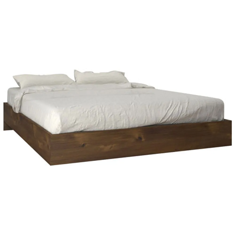 Nocce Contemporary Platform Bed - Double - Truffle