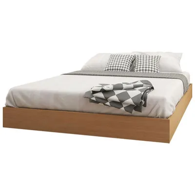 Contemporary Platform Bed - Queen - Maple