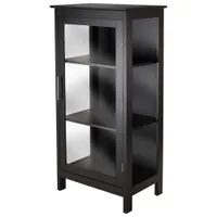 Poppy 47" 3-Shelf Display Curio Cabinet - Black