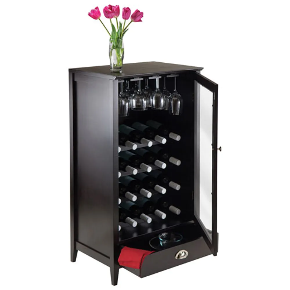 Bordeaux 20-Bottle Wine Cabinet - Espresso