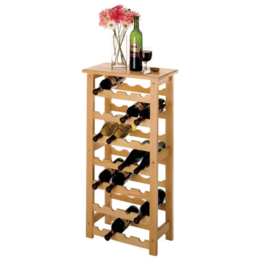 Transitional 28-Bottle Wine Rack - Natural