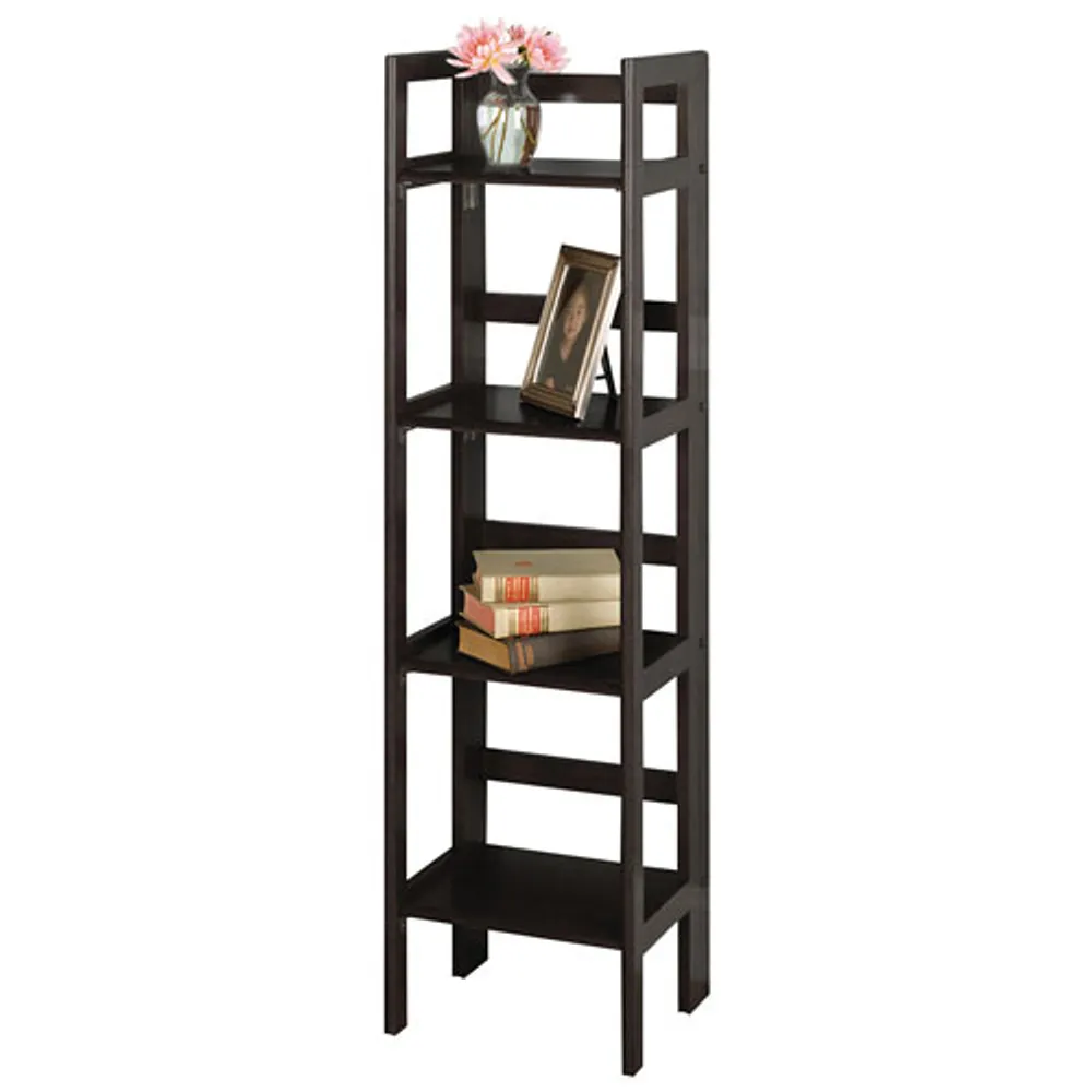4-Shelf Folding Storage Shelf - Black