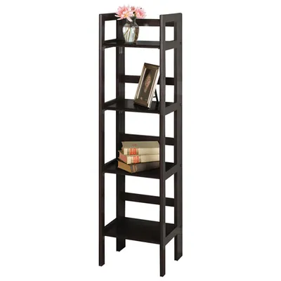 4-Shelf Folding Storage Shelf - Black