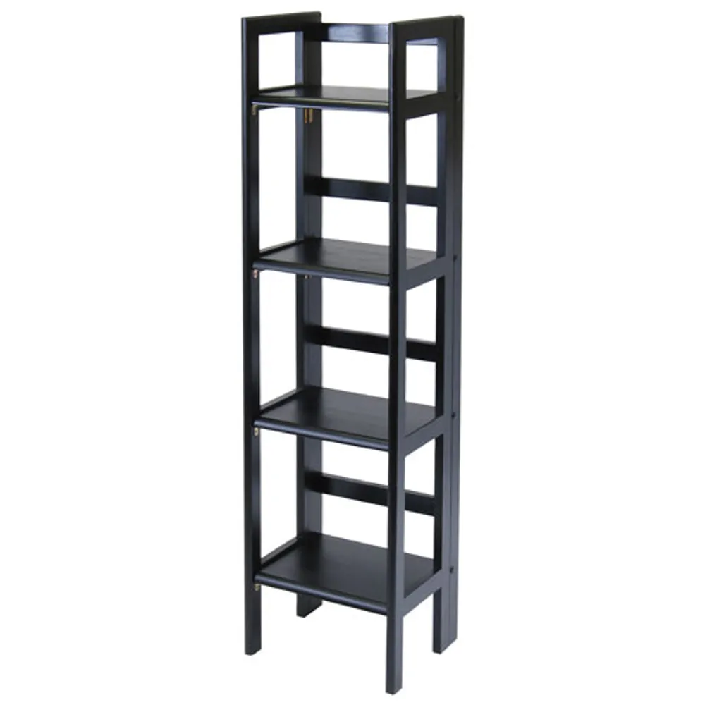 4-Shelf Folding Storage Shelf - Black