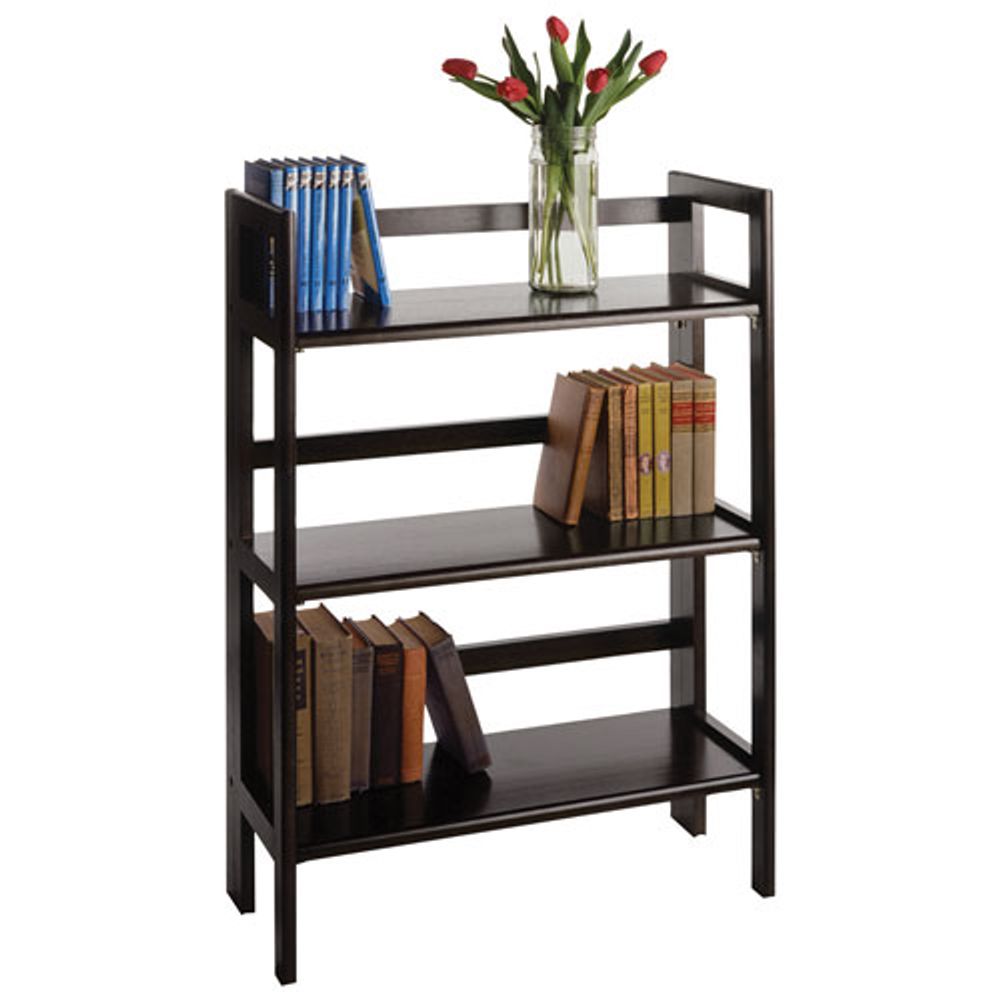 3-Shelf Folding Storage Shelf - Black