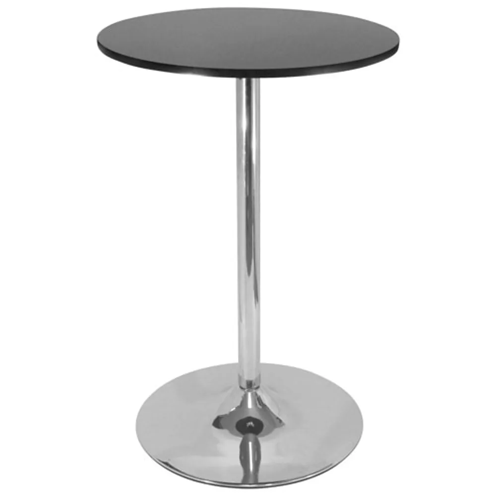 Spectrum Transitional 4-Seating 28.5" Round Bar Table - Black/Metal