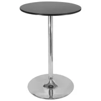 Spectrum Transitional 4-Seating 28.5" Round Bar Table - Black/Metal