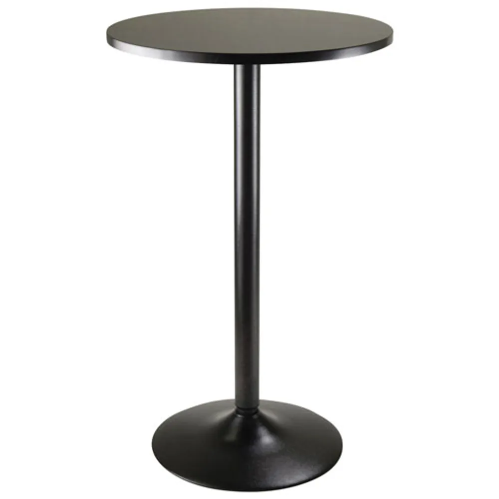 Obsidian Transitional 4-Seating 23.5" Round Bar Table - Black