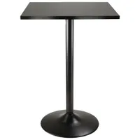 Obsidian Transitional 4-Seating Square Bar Table - Black