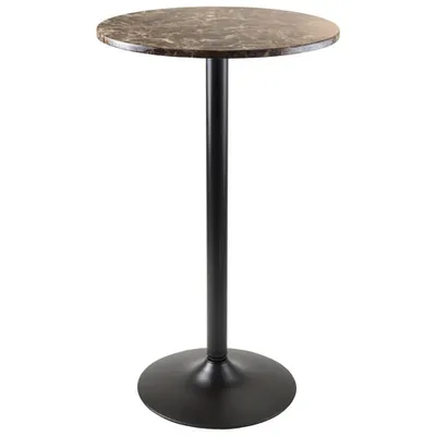 Cora Transitional 4-Seating 23.5" Round Bar Table - Black
