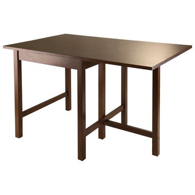 Lynden Transitional 4-Seating Drop-Leaf Casual Dining Table - Antique Walnut