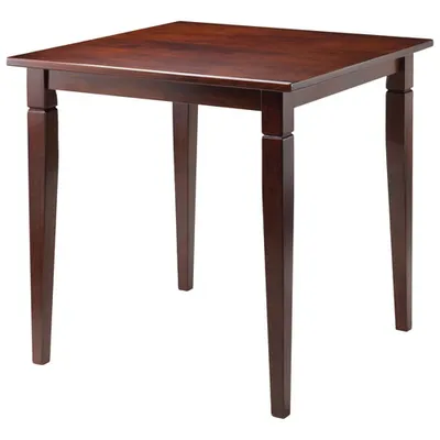 Kingsgate Transitional 4-Seating 29" Square Casual Dining Table - Walnut