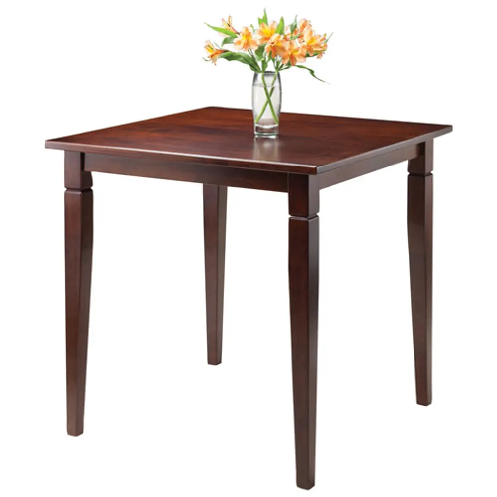 Kingsgate Transitional 4-Seating 29" Square Casual Dining Table - Walnut
