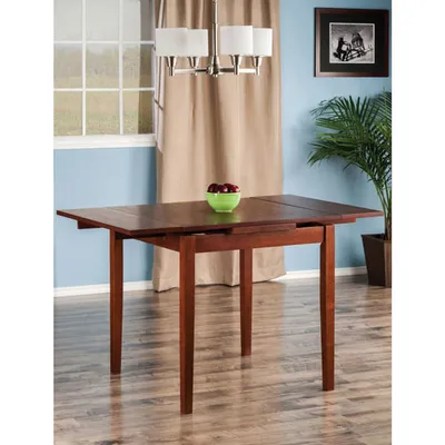 Lyndon Transitional 4-Seating Drop-Leaf Casual Dining Table - Walnut