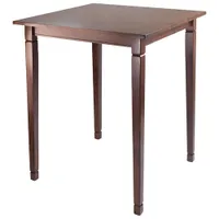 Kingsgate Transitional 4-Seating Square Casual Dining Table - Antique Walnut